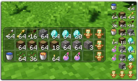 InventoryHUD+ Mod (1.21.11) Screenshot