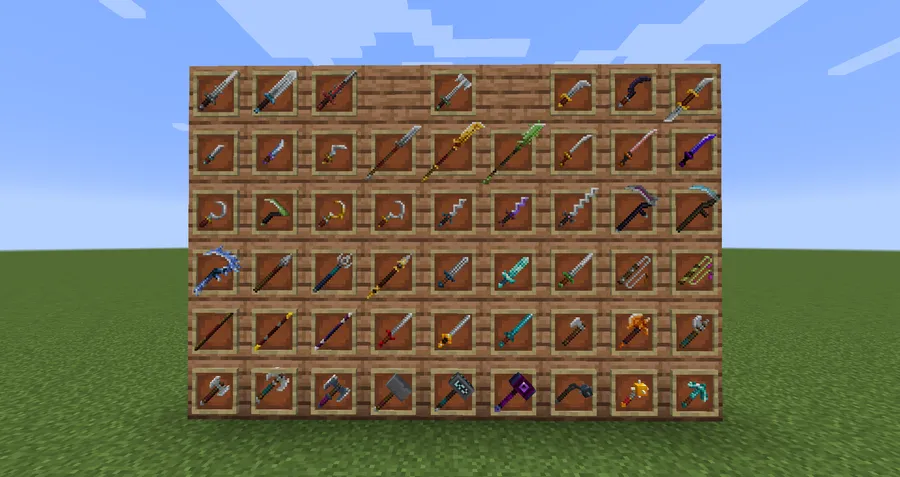 MC Dungeons Weapons Mod (1.20.1) Screenshot