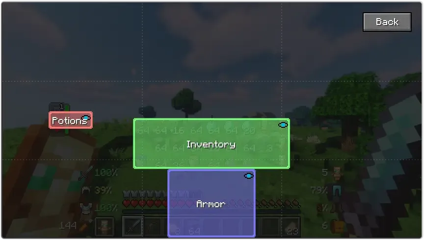 InventoryHUD+ Mod (1.21.11) Screenshot