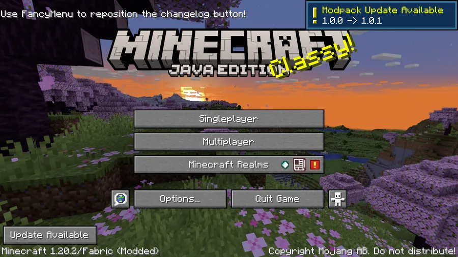Modpack Update Checker Mod (1.21.6) Screenshot
