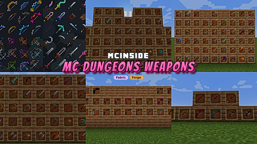MC Dungeons Weapons Mod (1.20.1) - thumbnail