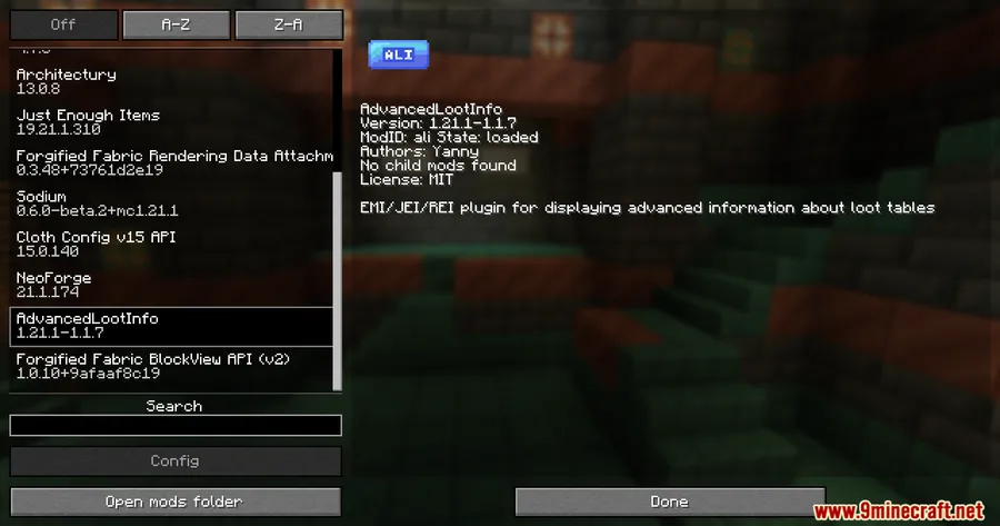 Advanced Loot Info Mod screenshot 1