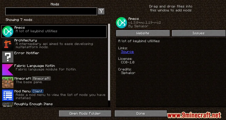 Amecs Mod screenshot 1 showing mod in action