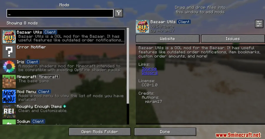 Bazaar Utils Mod screenshot 1 showing mod in action