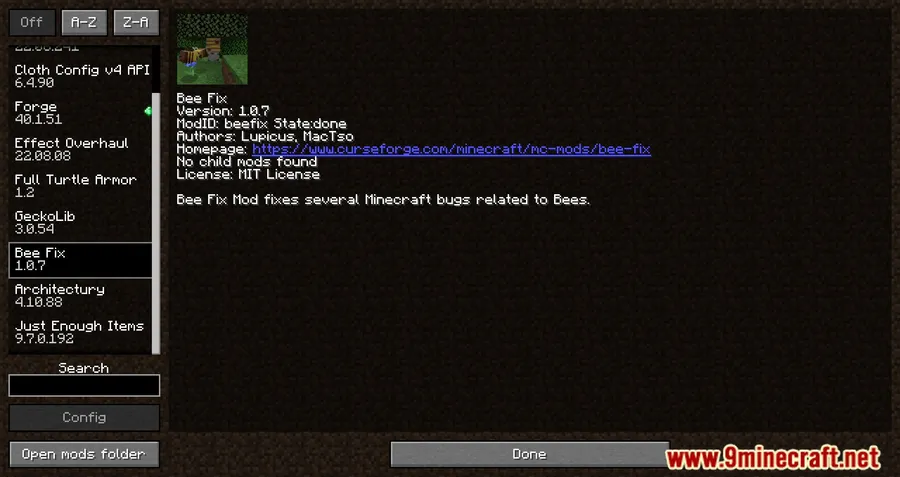 Bee Fix Mod screenshot 1 showing mod in action