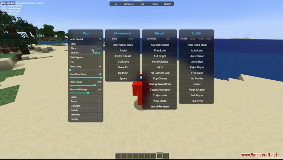 CatLean Client Mod screenshot 1 showing mod in action