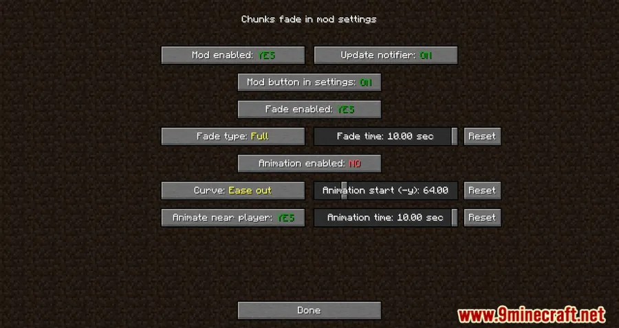 Chunks Fade In Mod screenshot 2 showing mod in action