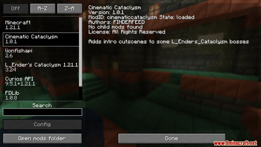 Cinematic Cataclysm Mod screenshot 1 showing mod in action