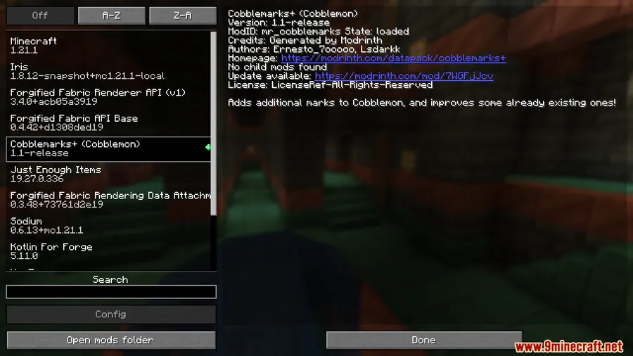 Cobblemarks Plus Mod screenshot 1