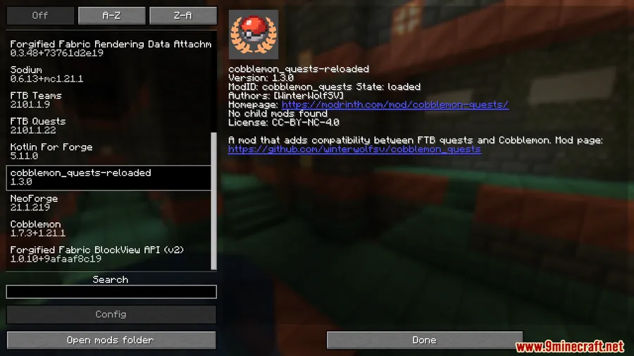 Cobblemon Quests Reloaded Mod screenshot 1