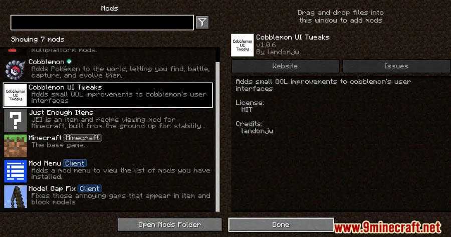 Cobblemon UI Tweaks Mod screenshot 1