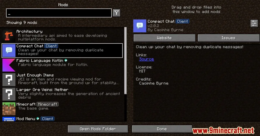 Compact Chat Mod screenshot 1