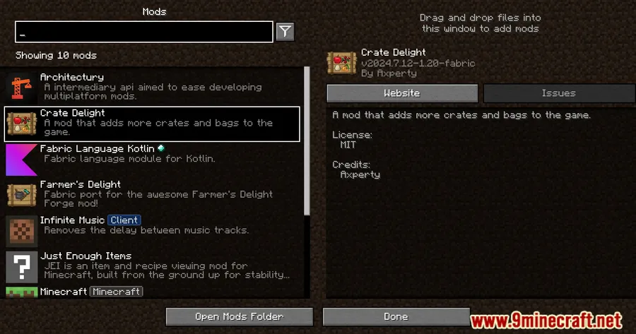 Crate Delight Mod screenshot 1 showing mod in action