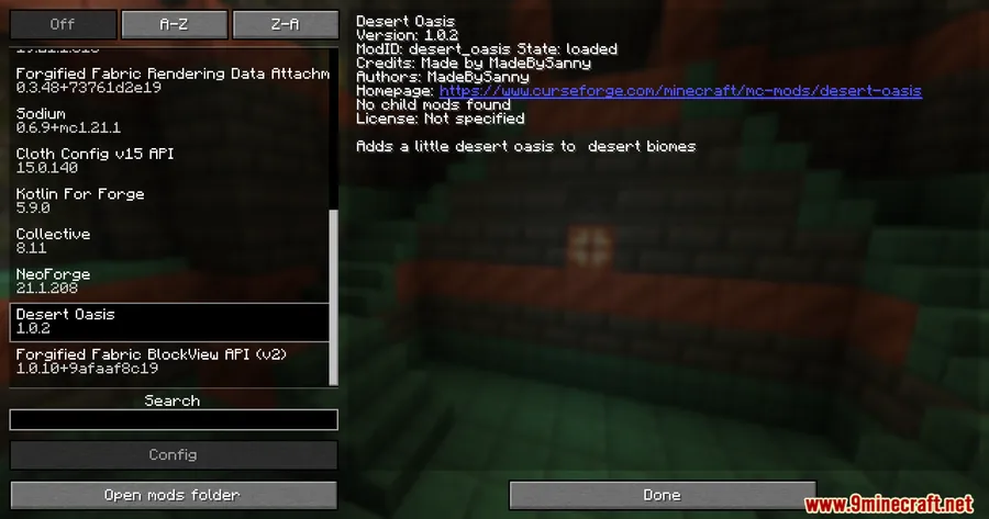 Desert Oasis Mod screenshot 1