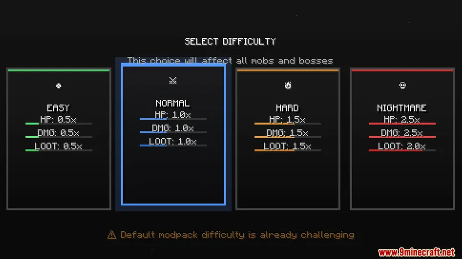 Difficulty Choose Mod screenshot 2