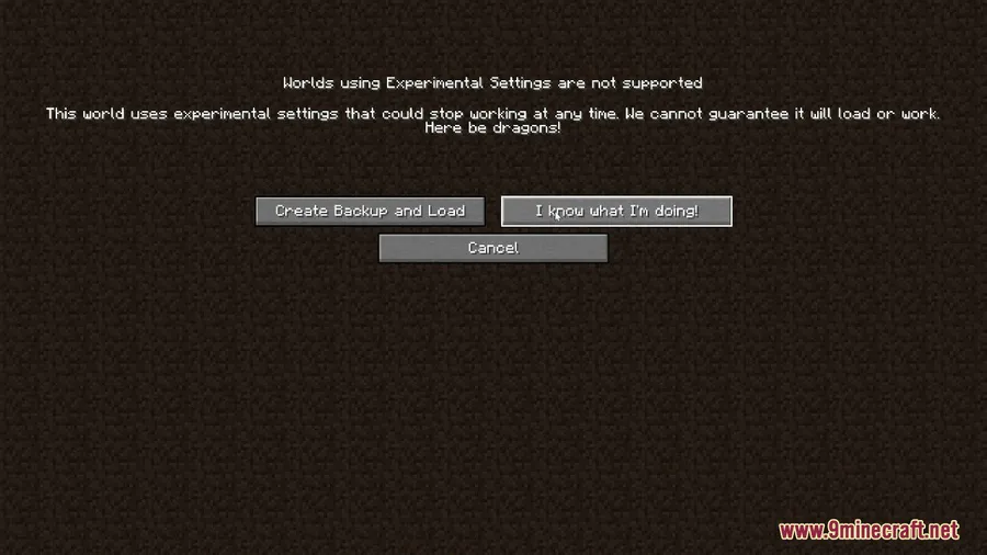 Disable Custom Worlds Advice Mod screenshot 1
