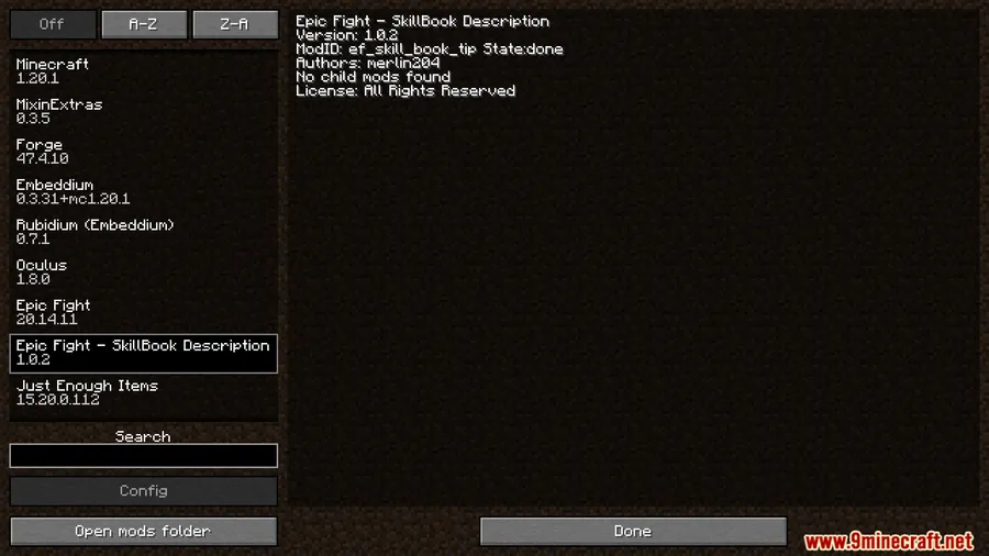 Epic Fight SkillBook Description Mod screenshot 1