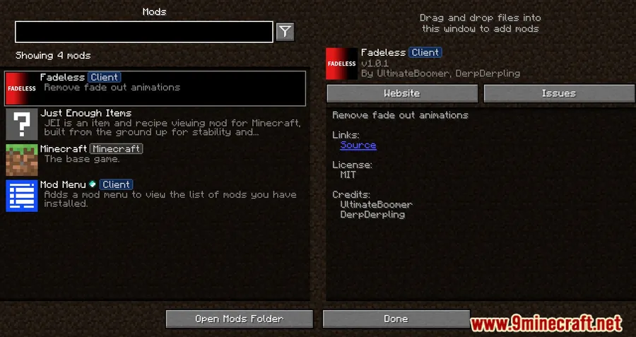Fadeless Mod screenshot 1 showing mod in action