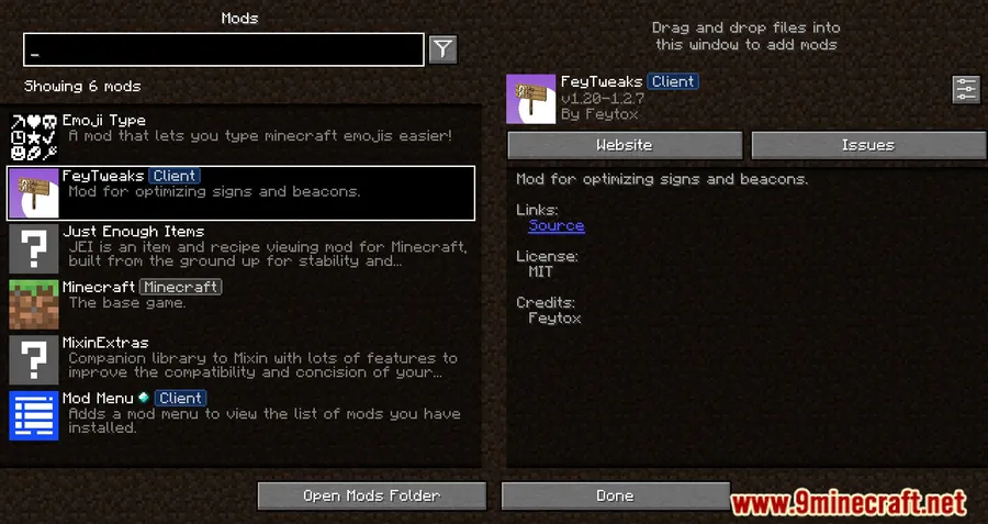 FeyTweaks Mod screenshot 1