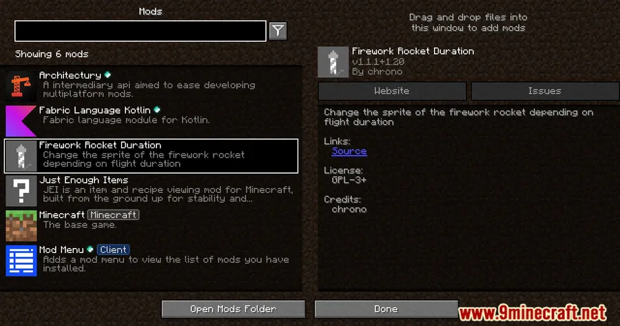 Firework Rocket Duration Mod screenshot 1