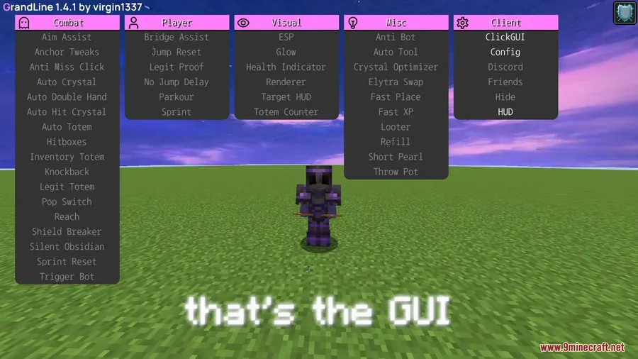 GrandLine Client Mod screenshot 1 showing mod in action