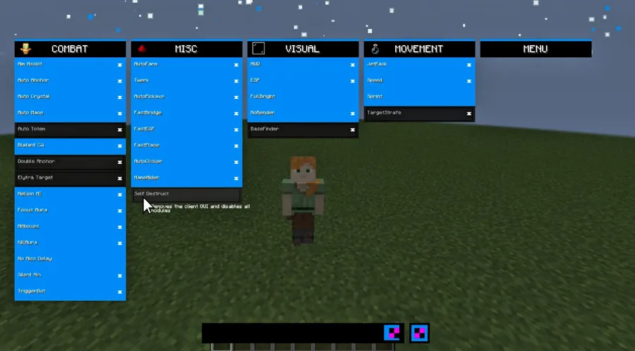 Hellion Client Mod screenshot 1 showing mod in action