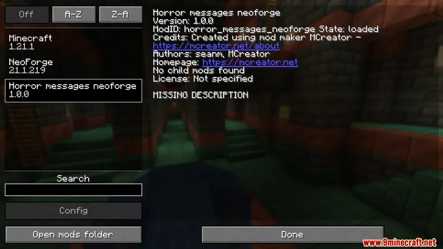 Horror Messages Mod screenshot 1