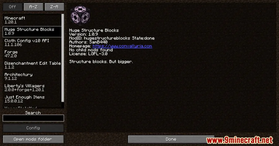 Huge Structure Blocks Mod screenshot 1 showing mod in action