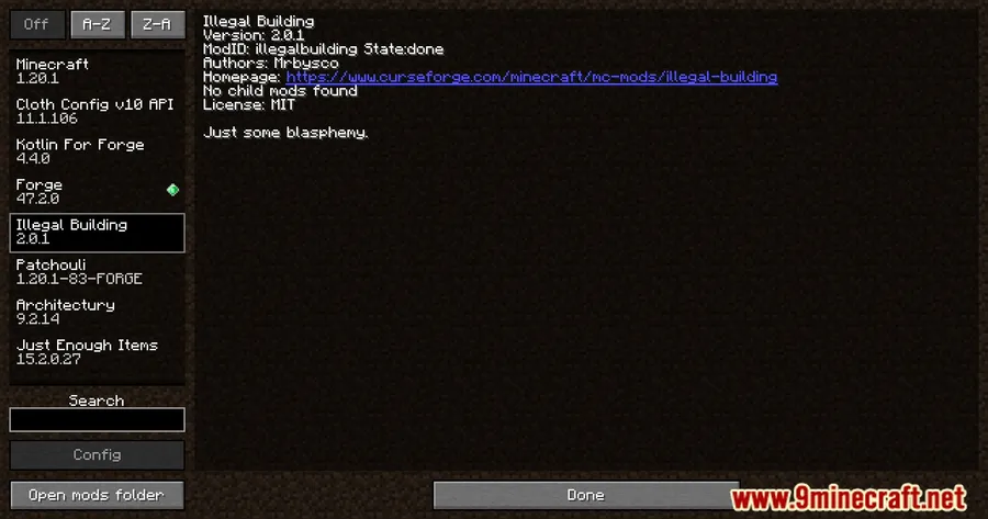 Illegal Building Mod screenshot 1 showing mod in action