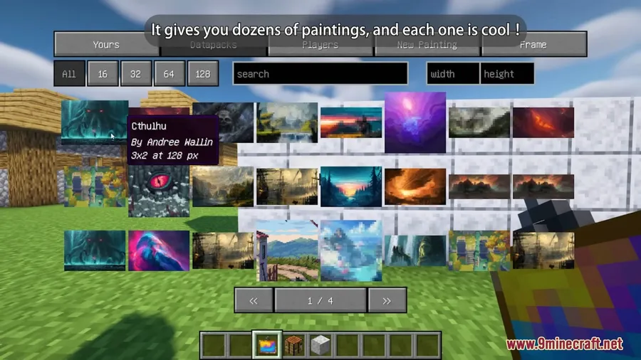 Immersive Paintings Mod screenshot 1 showing mod in action