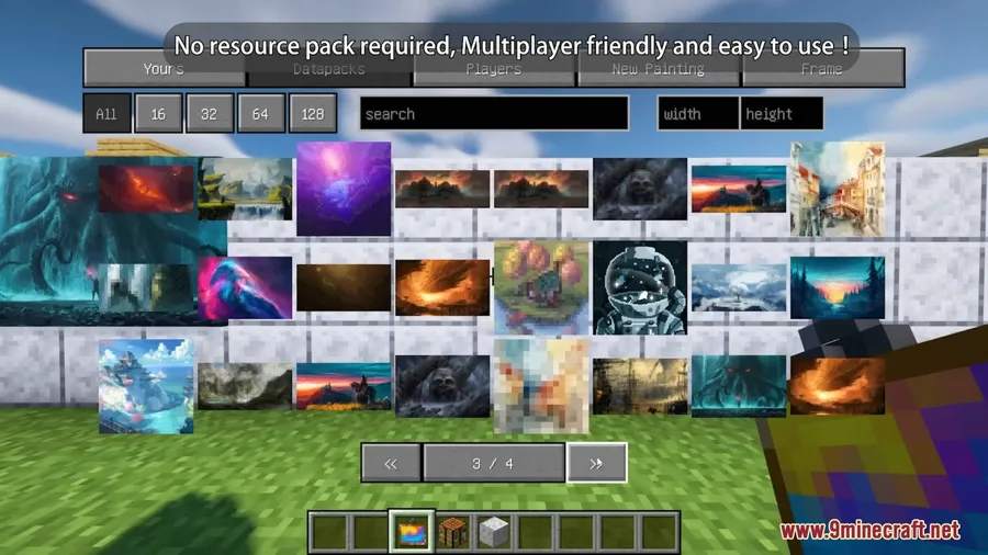Immersive Paintings Mod screenshot 2 showing mod in action