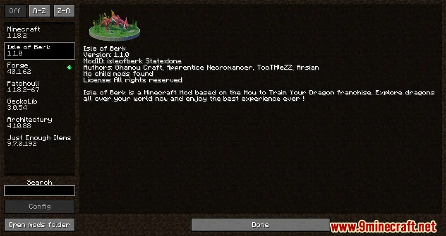 Isle of Berk Mod screenshot 1 showing mod in action