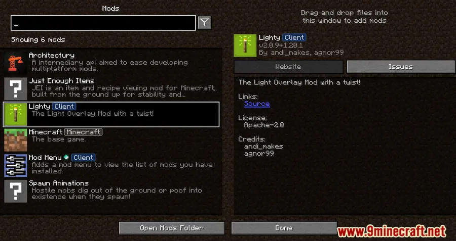 Lighty Mod screenshot 1 showing mod in action