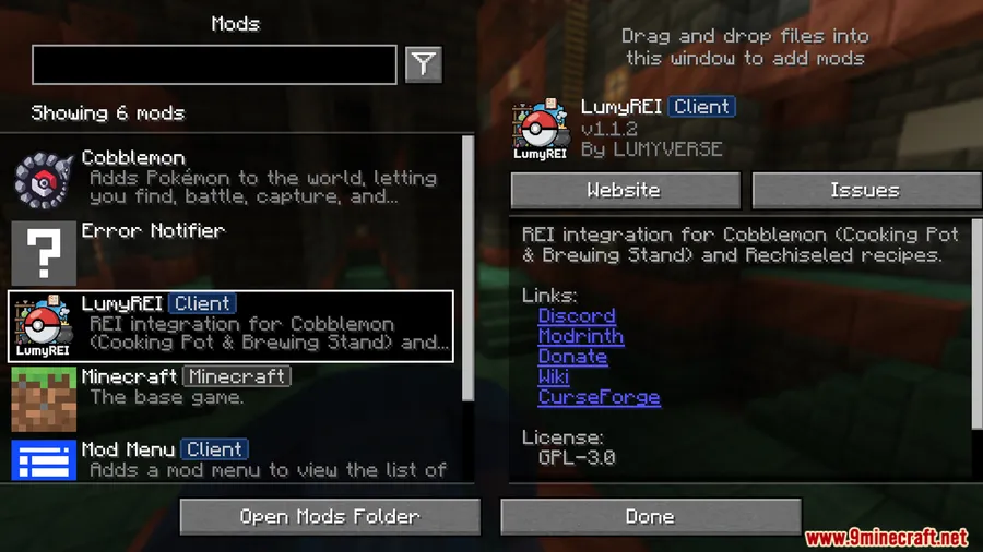 LumyREI Mod screenshot 1 showing mod in action