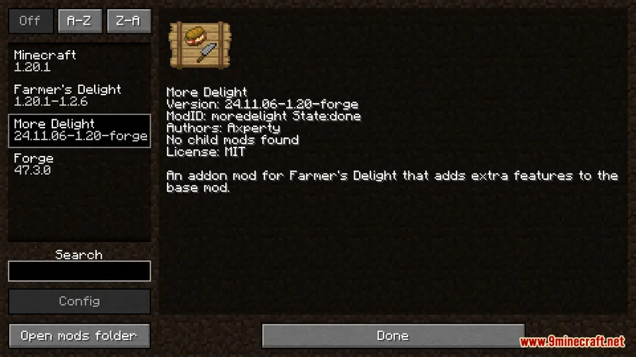 More Delight Mod screenshot 1 showing mod in action