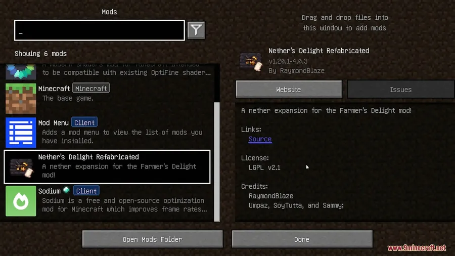 Nether's Delight Refabricated Mod screenshot 1 showing mod in action