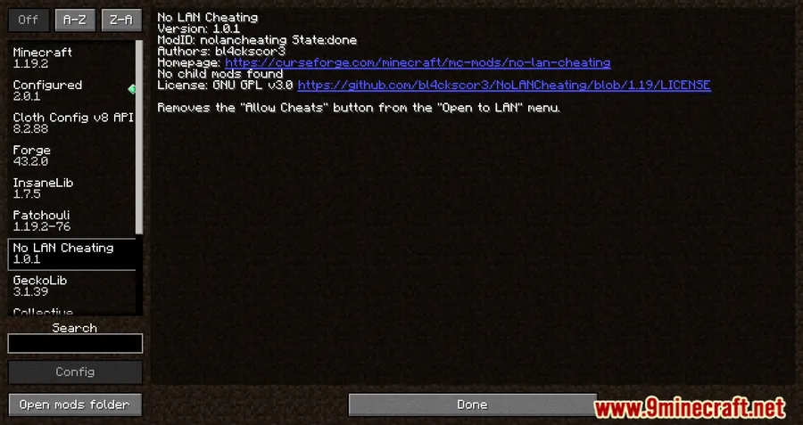 No LAN Cheating Mod screenshot 1