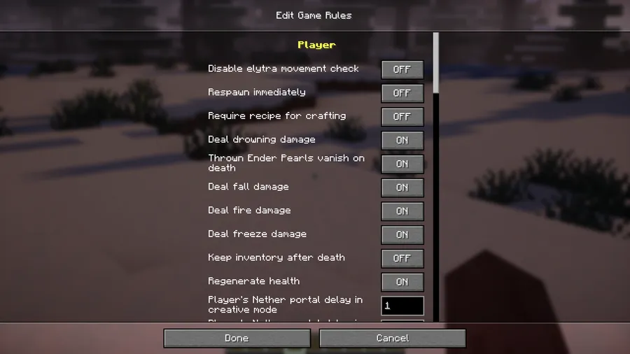 Preferred Gamerules Mod screenshot 2