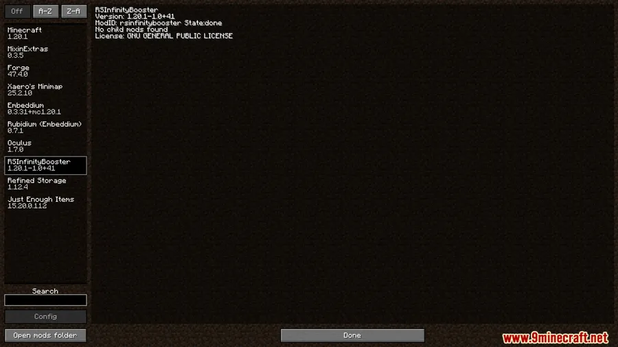 RSInfinityBooster Mod screenshot 1 showing mod in action