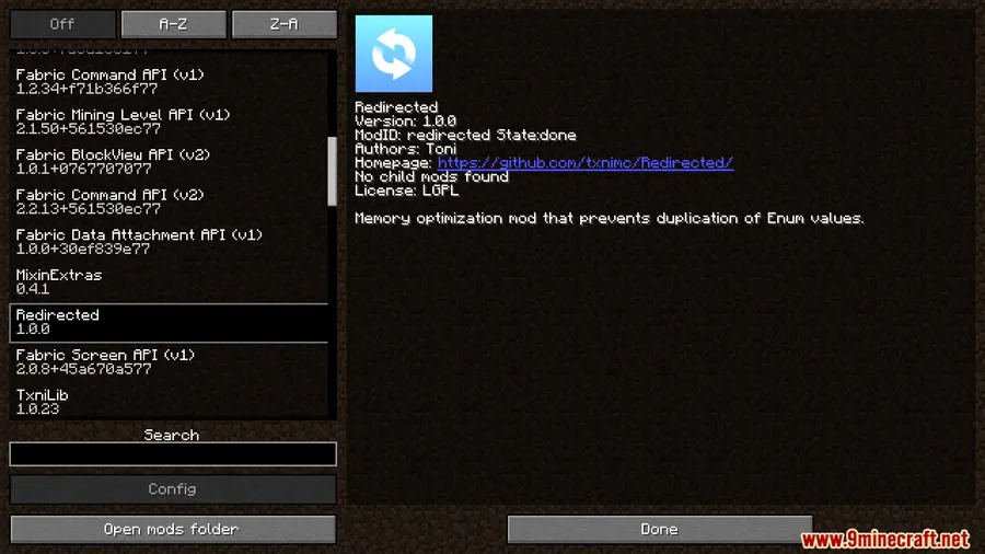 Redirected Mod screenshot 1 showing mod in action