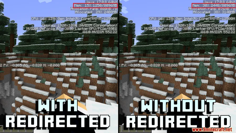 Redirected Mod screenshot 2 showing mod in action