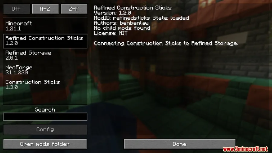 Refined Construction Sticks Mod screenshot 1