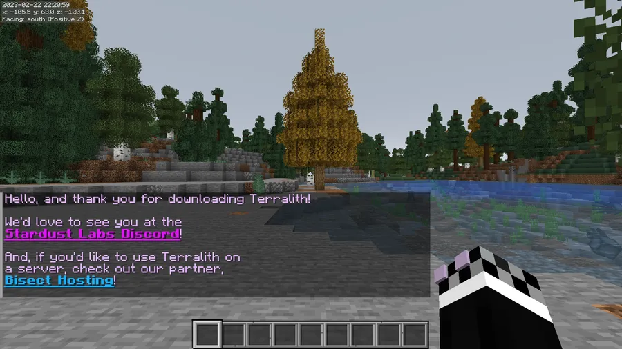 Remove Terralith Intro Message Mod screenshot 1 showing mod in action