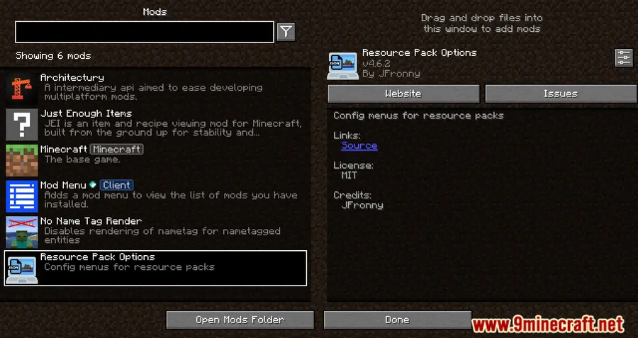 Respackopts Mod screenshot 1