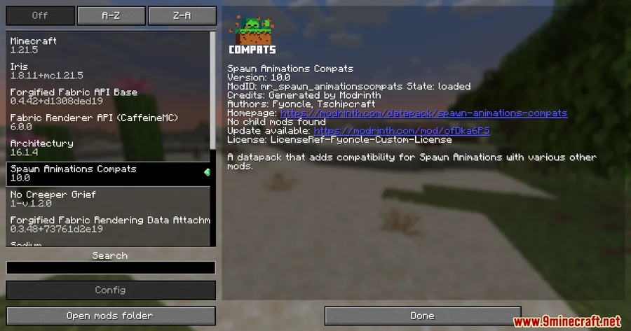 Spawn Animations Compats Mod screenshot 1