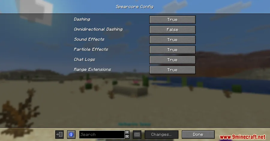 Spearcore Client Mod screenshot 2 showing mod in action