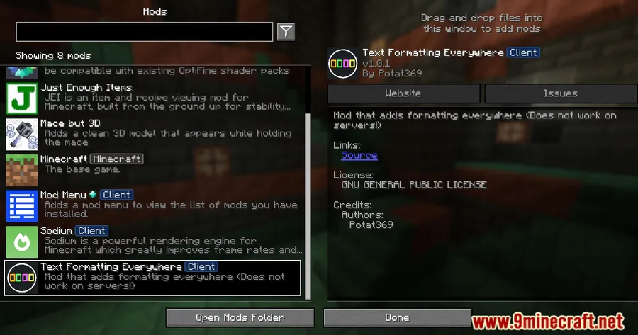Text Formatting Everywhere Mod screenshot 1