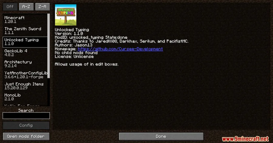 Unlocked Typing Mod screenshot 1