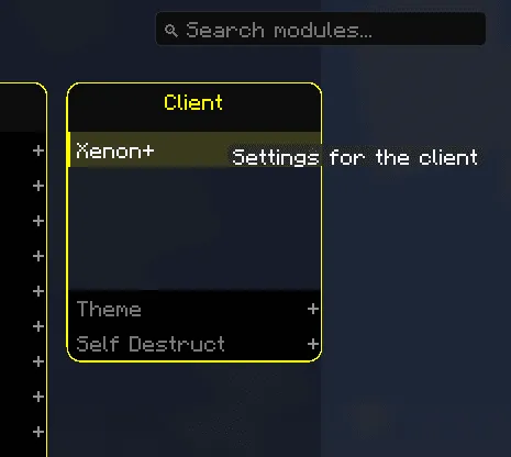 Xenon Plus Client Mod screenshot 2
