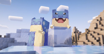 Cobblemon Pokemon mod in Minecraft world